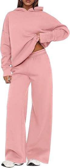 PrettyGarden Womens Sweatsuits 2Jumpstart SalePiece Set Casual Winter Long Sleeve HoodieLoose Wide Leg Sweatpants Fall Tracksuit
