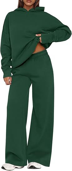 PrettyGarden Womens Sweatsuits 2Jumpstart SalePiece Set Casual Winter Long Sleeve HoodieLoose Wide Leg Sweatpants Fall Tracksuit