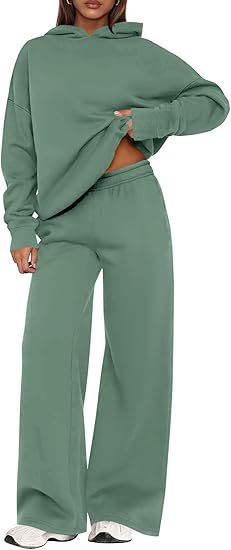 PrettyGarden Womens Sweatsuits 2Jumpstart SalePiece Set Casual Winter Long Sleeve HoodieLoose Wide Leg Sweatpants Fall Tracksuit