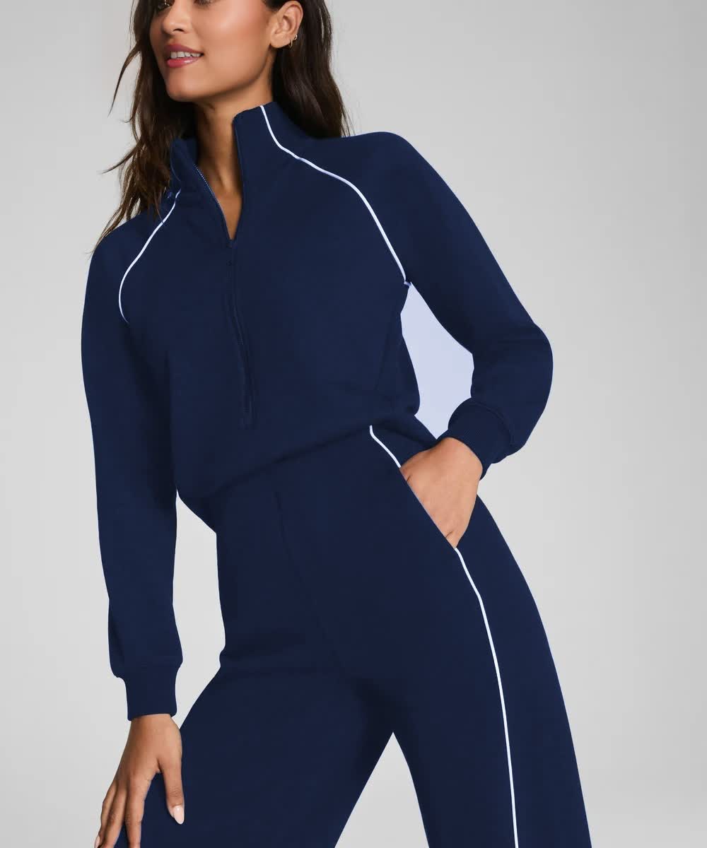 AirEssentials Pique Half Zip Jumpsuit(Buy 2 Free Shipping)